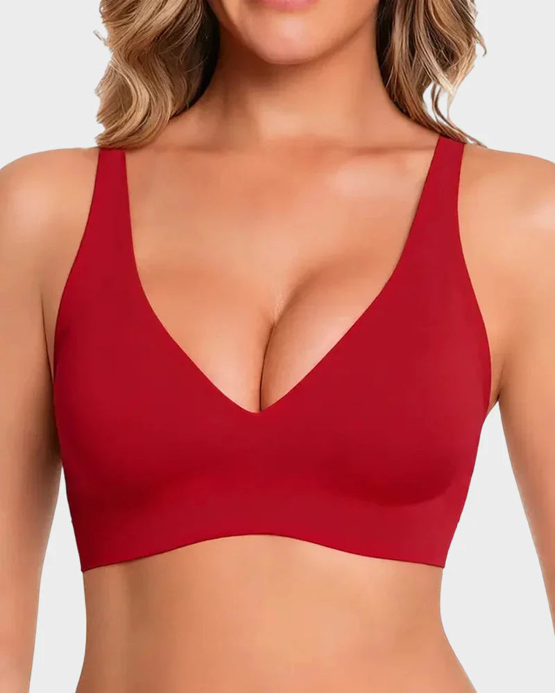 Naadloze diepe V push-up draadloze beha