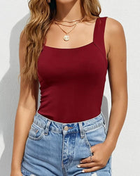 U-Hals Ingebouwde BH Corrigerende Tanktop