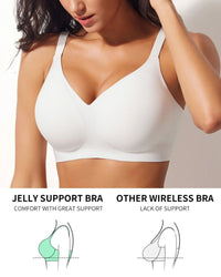 Jelly Draadloze Dames Comfortabele Push-up Beha