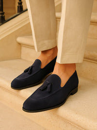 Rivoli Suède Kwastje Loafers