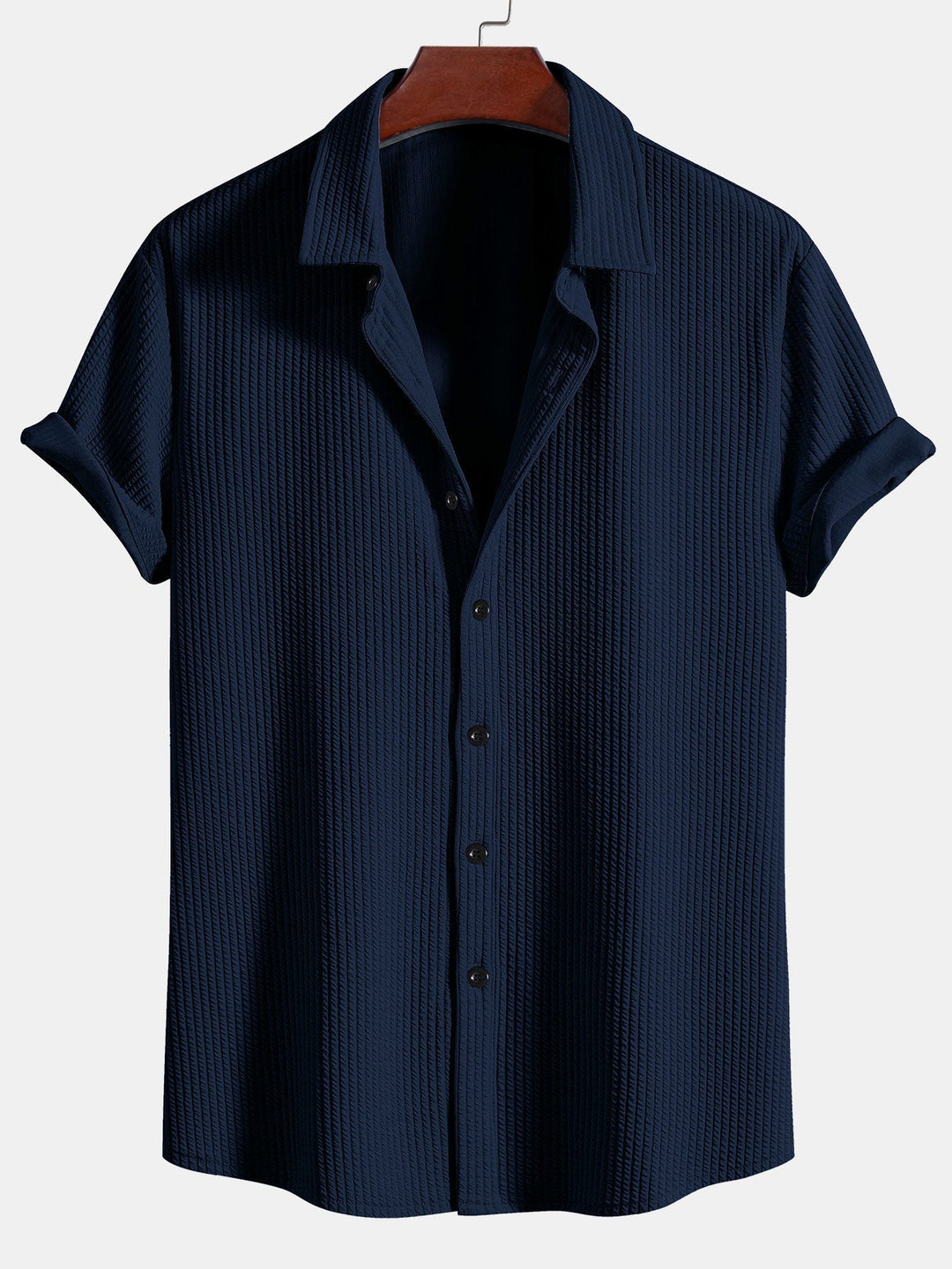Palermo Set van Shirt met Textuur en Korte Broek
