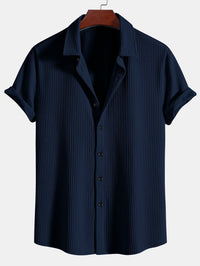 Palermo Set van Shirt met Textuur en Korte Broek