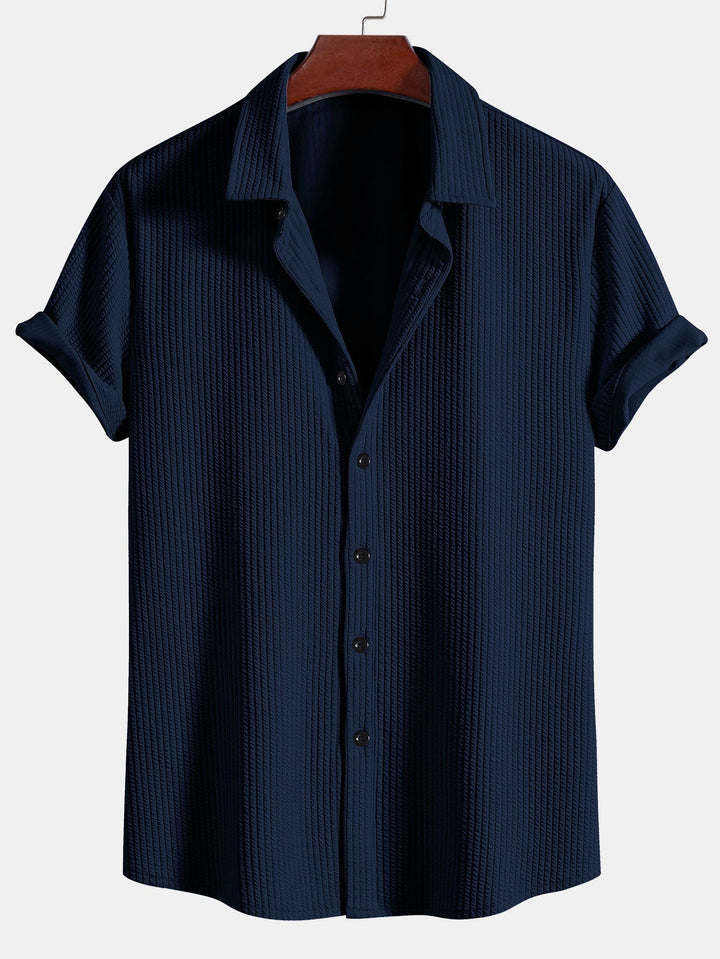 Palermo Set van Shirt met Textuur en Korte Broek