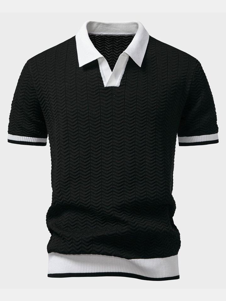 Ascot Poloshirt met Contrasterende Kraag