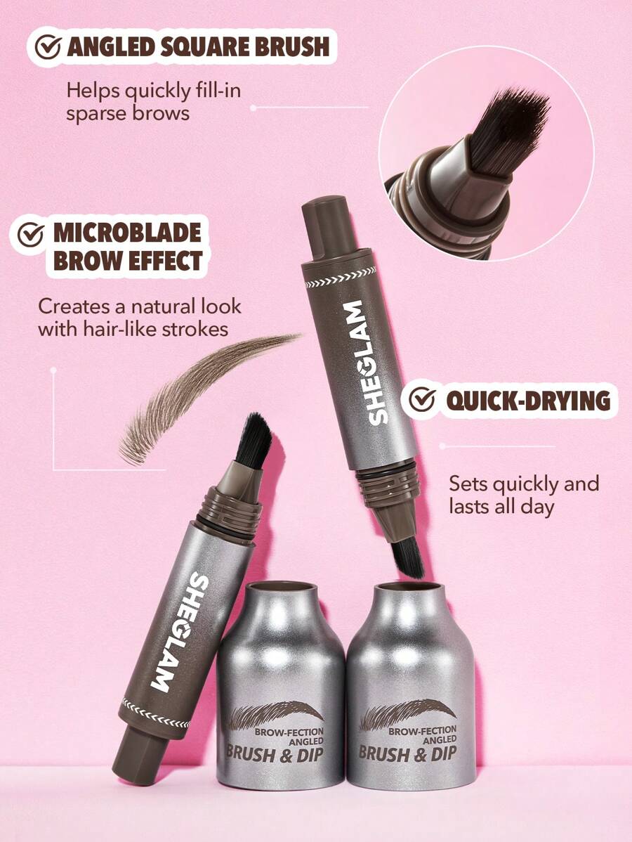 Brow Sculpt Dip-Espresso – Schuine borstel &amp; Vloeibare formule voor fijne haartjes