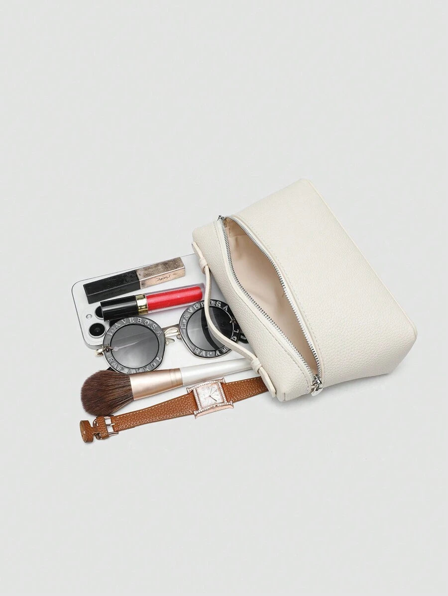 EVLO - Kleine handtas van generfd leer - Beige