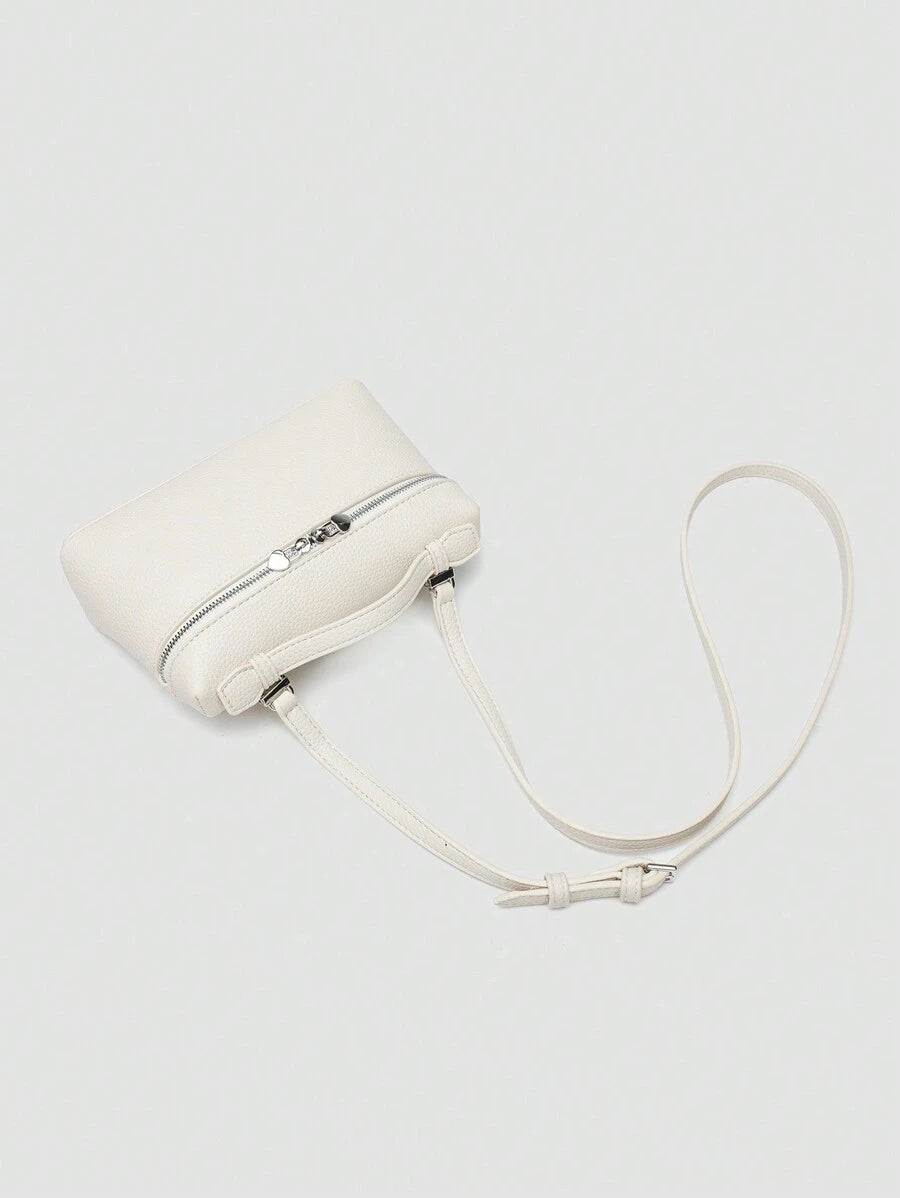 EVLO - Kleine handtas van generfd leer - Beige