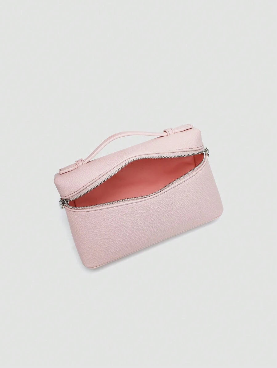 EVLO - Kleine handtas van generfd leer - Roze