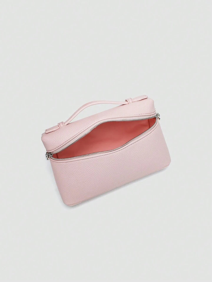EVLO - Kleine handtas van generfd leer - Roze