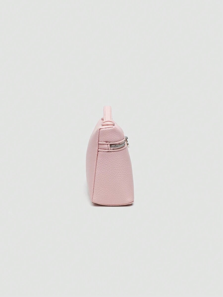 EVLO - Kleine handtas van generfd leer - Roze