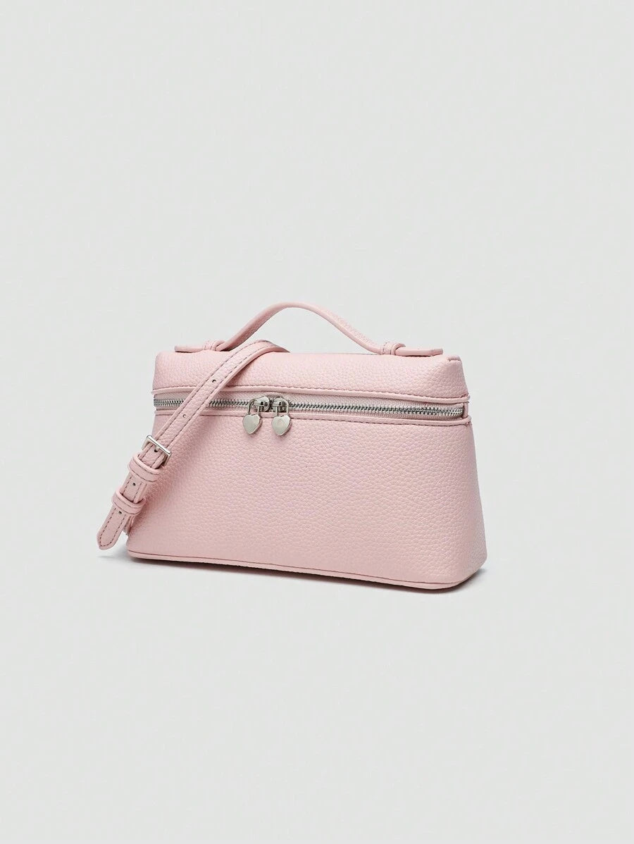 EVLO - Kleine handtas van generfd leer - Roze