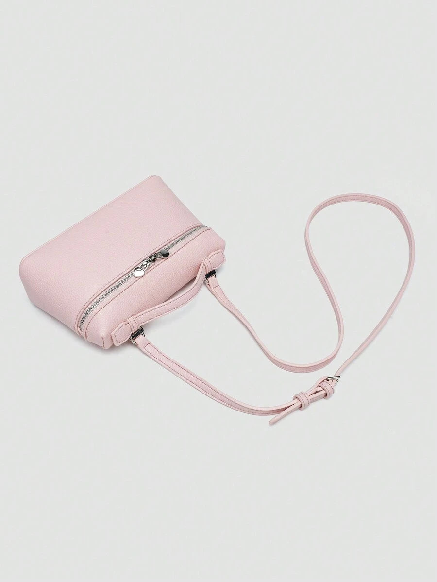 EVLO - Kleine handtas van generfd leer - Roze