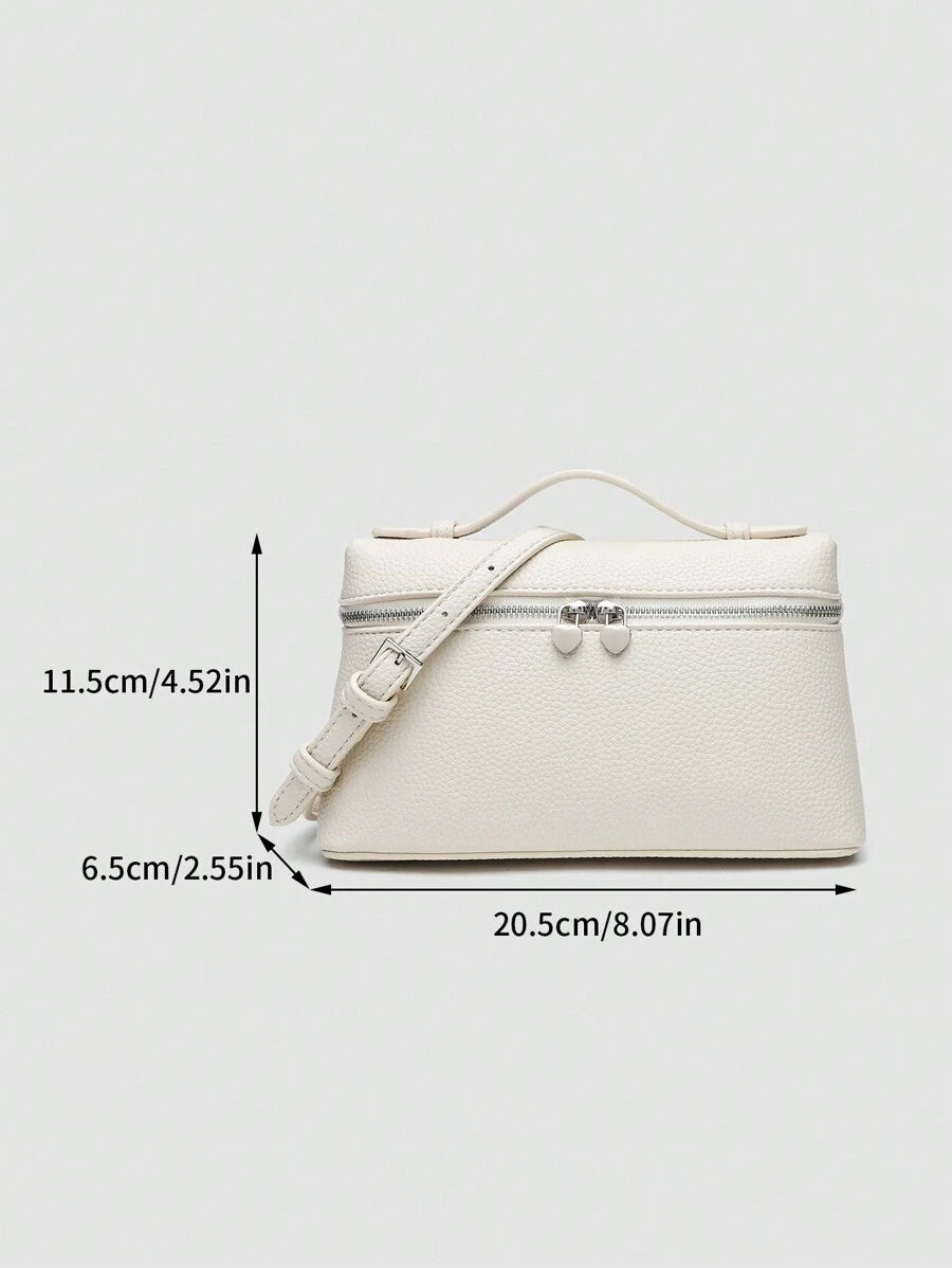 EVLO - Kleine handtas van generfd leer - Beige