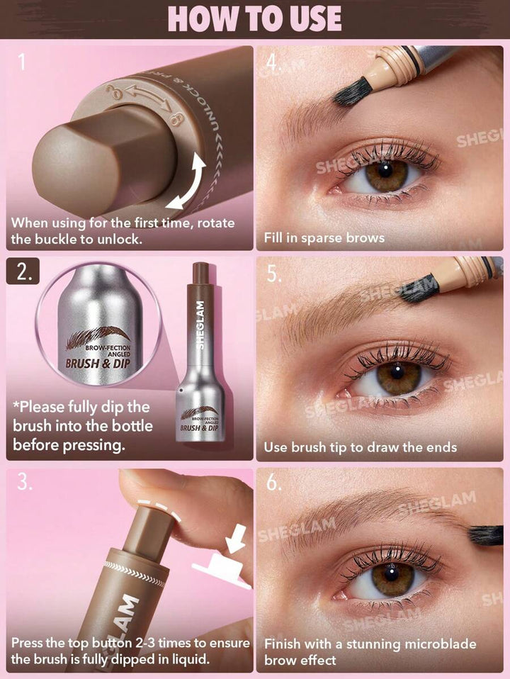 Brow Sculpt Dip-Espresso – Schuine borstel &amp; Vloeibare formule voor fijne haartjes