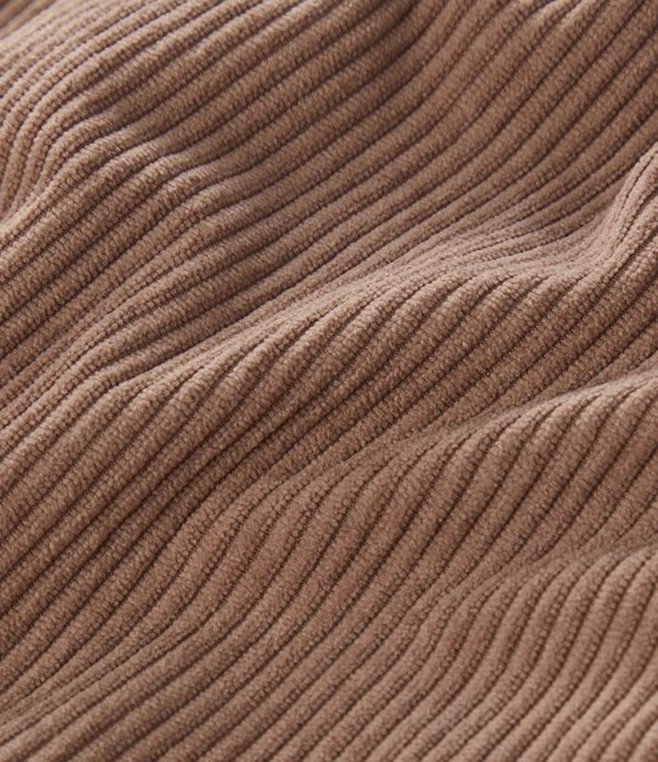 Hoge Taille Onzichtbare Rits 2-in-1 Mini A-lijn Corduroy Casual Rok