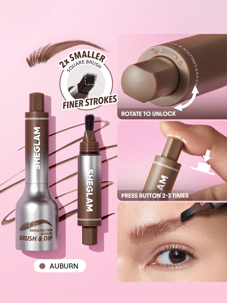 Brow Sculpt Dip-Espresso – Schuine borstel &amp; Vloeibare formule voor fijne haartjes
