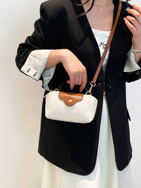 Mini waterdichte nylon tas voor dames met contrasterende details