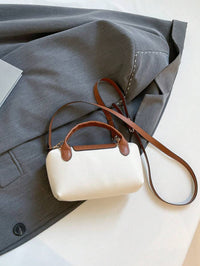Mini waterdichte nylon tas voor dames met contrasterende details