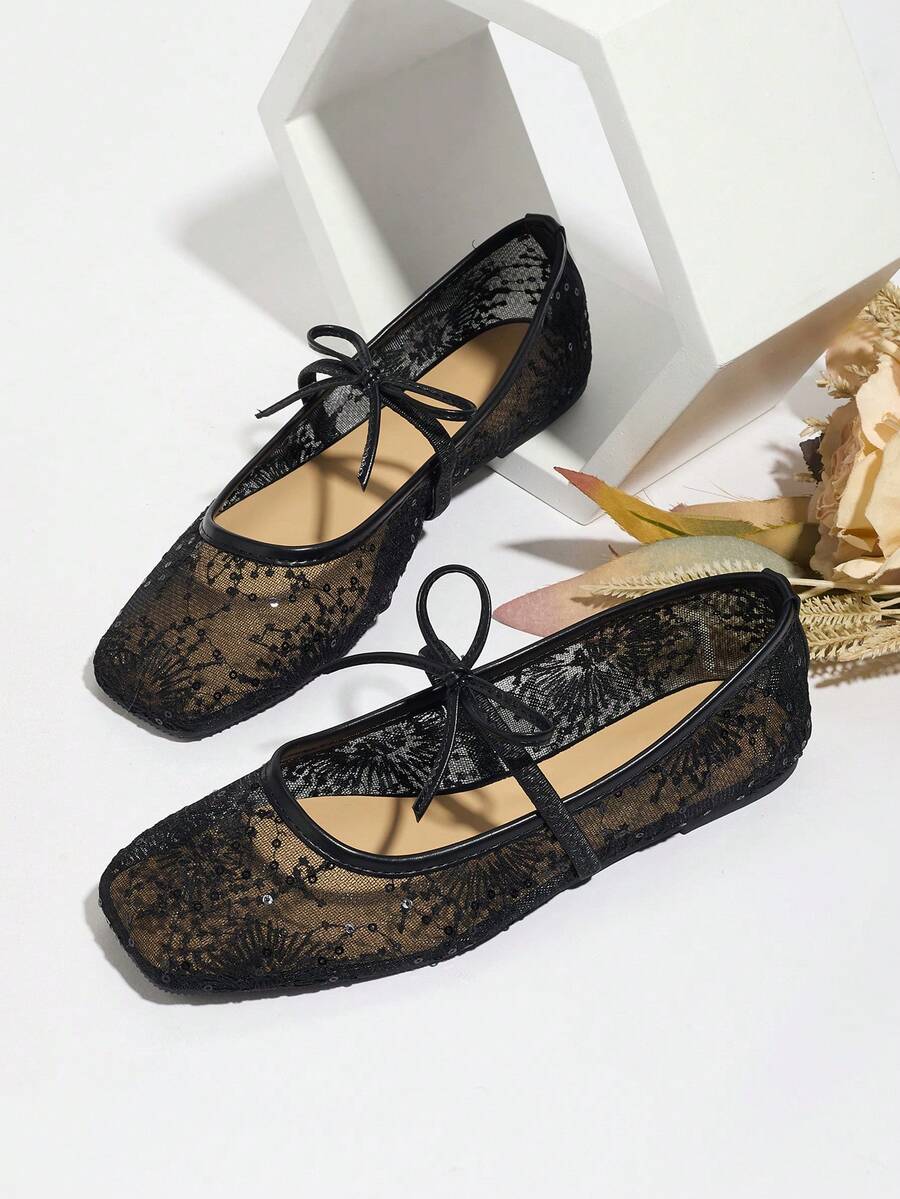 Elowen Lace Mary Jane Ballerina's