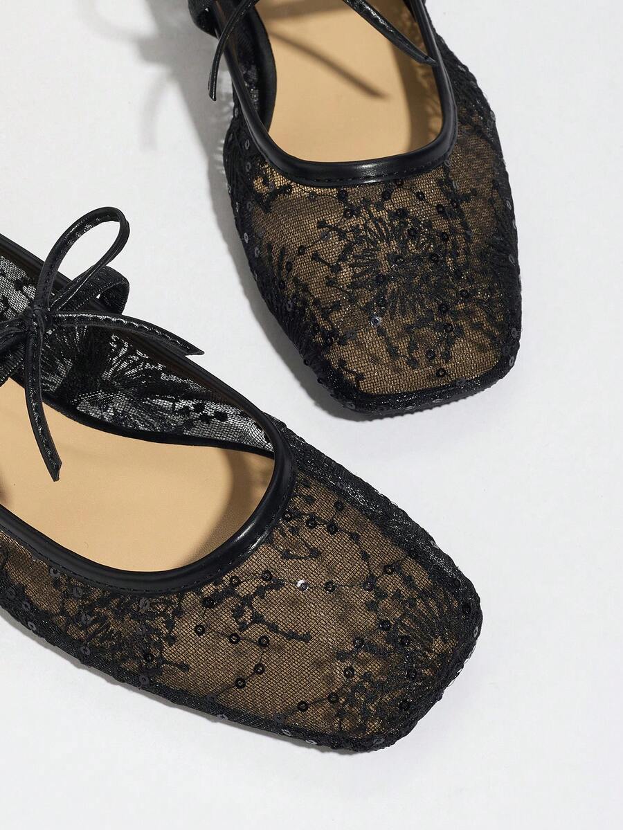 Elowen Lace Mary Jane Ballerina's