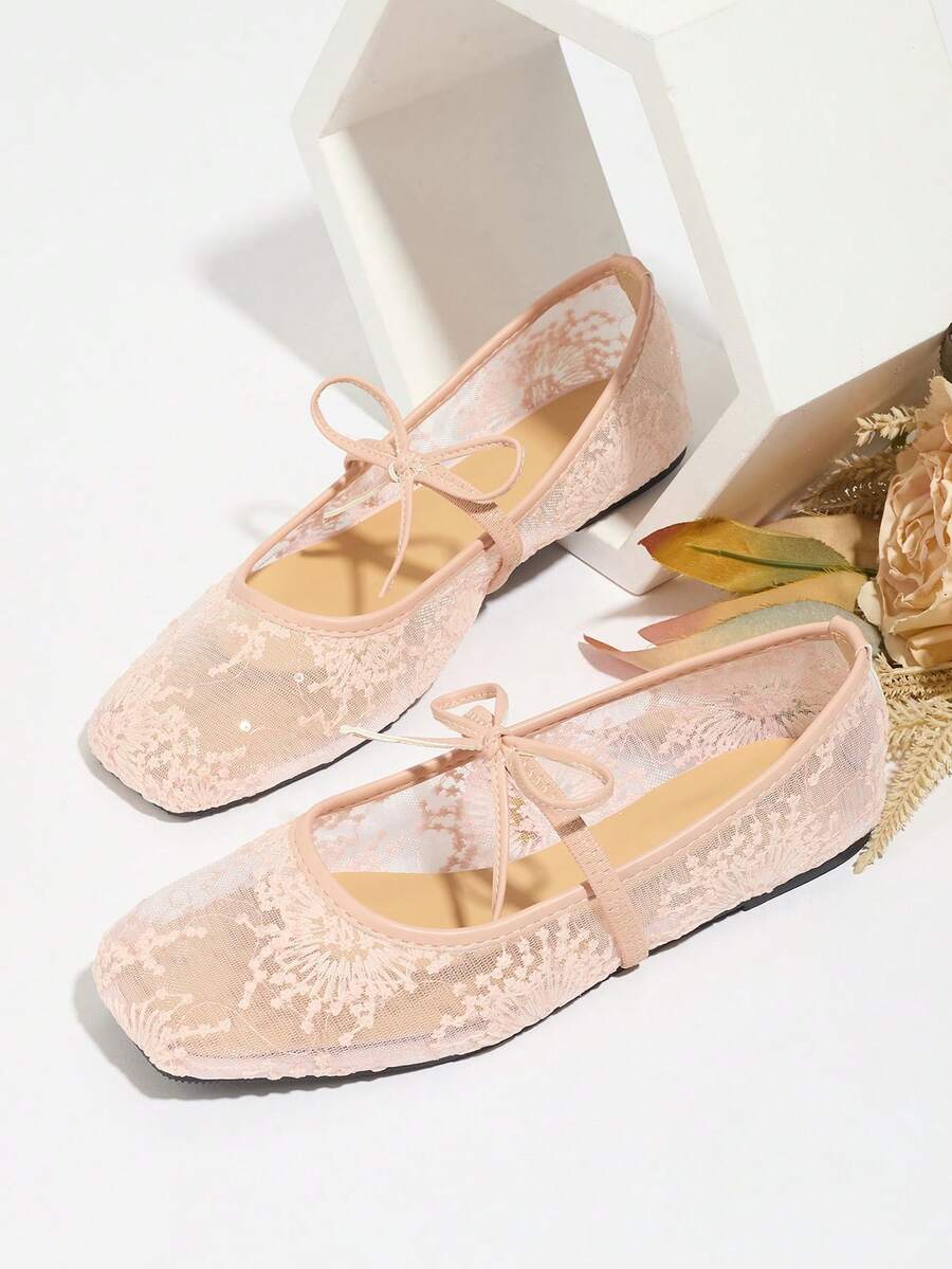 Elowen Lace Mary Jane Ballerina's