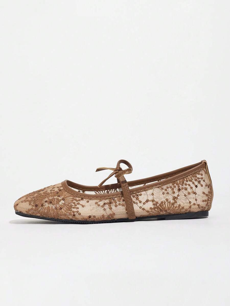 Elowen Lace Mary Jane Ballerina's