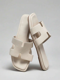 Valenne Slide – Minimalistische Luxe Platte Sandalen