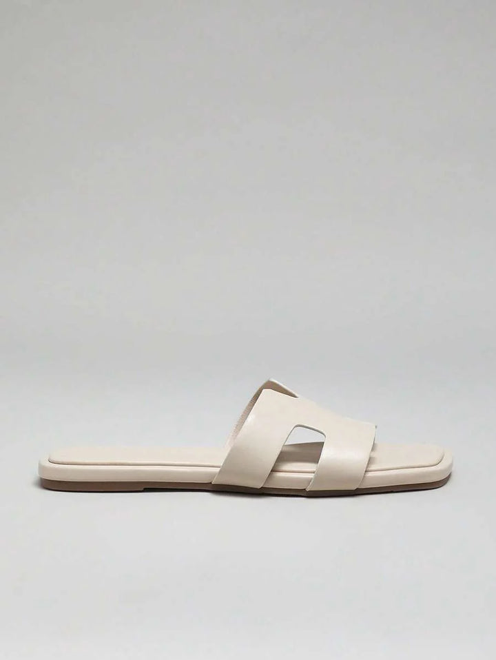 Valenne Slide – Minimalistische Luxe Platte Sandalen