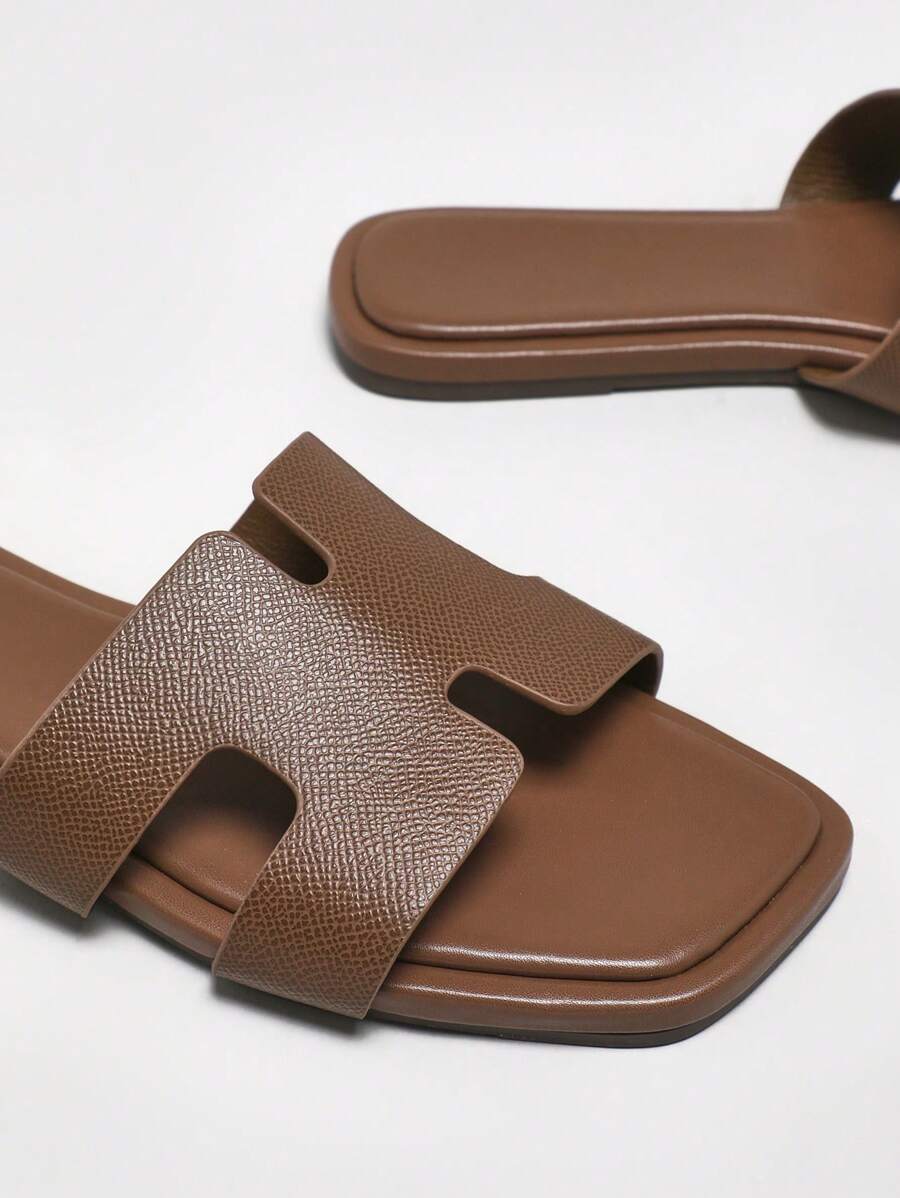 Valenne Slide – Minimalistische Luxe Platte Sandalen