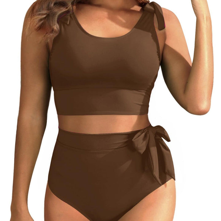 Bikiniset met dubbele strikbandjes, hoge taille en buikcontrole