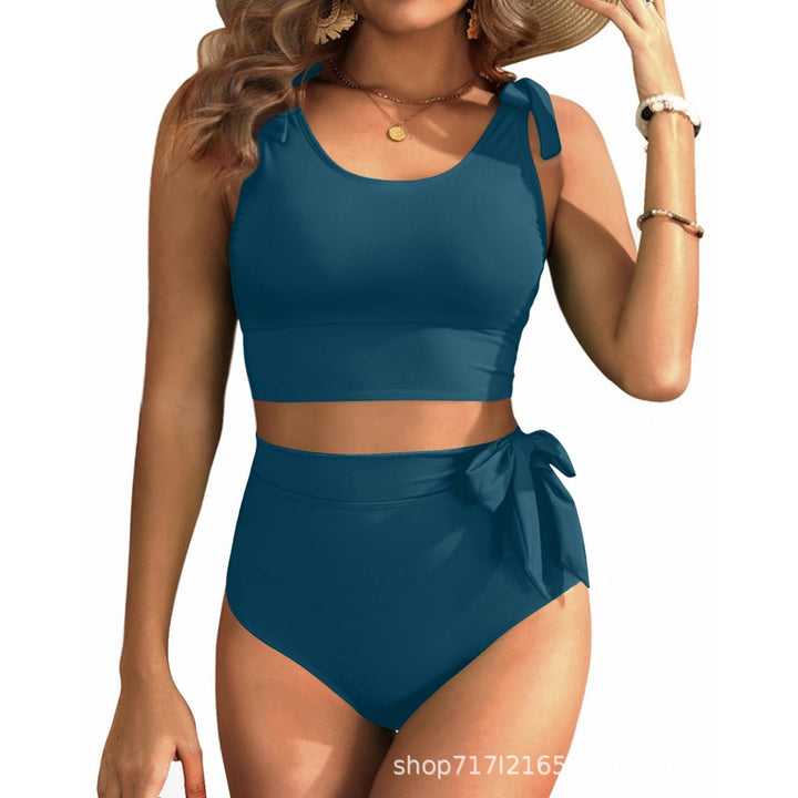 Bikiniset met dubbele strikbandjes, hoge taille en buikcontrole