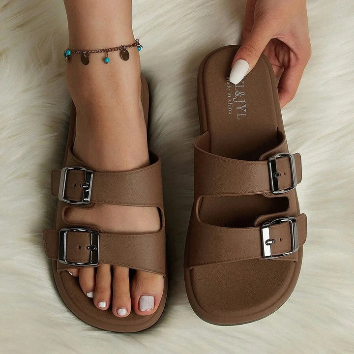 Soraya Buckle – Dubbele band comfortabele sandalen