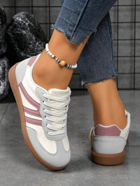 Camden Court Cream Grey Rose Sneakers