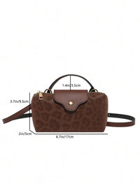 Mini waterdichte nylon tas voor dames met contrasterende details