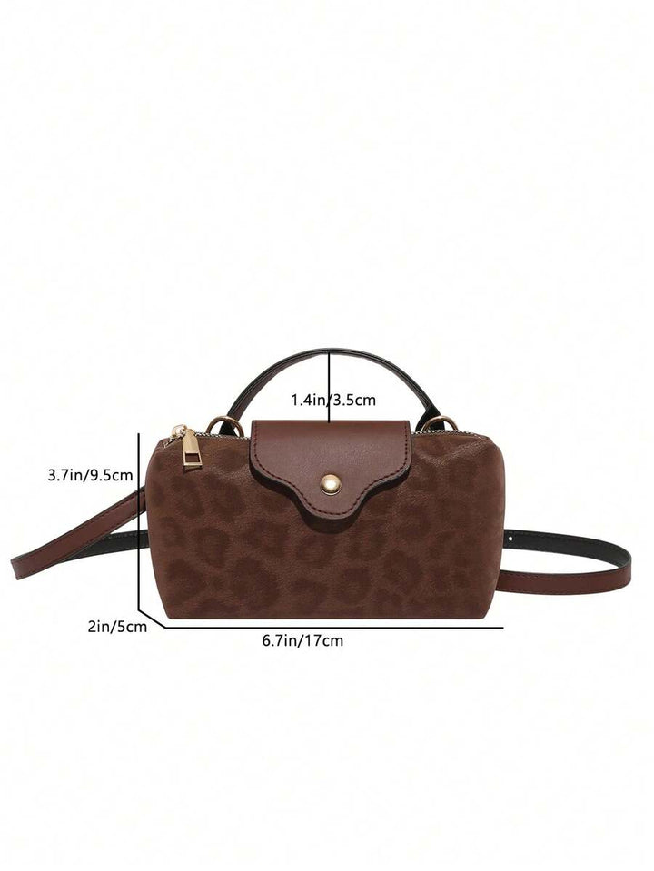 Mini waterdichte nylon tas voor dames met contrasterende details