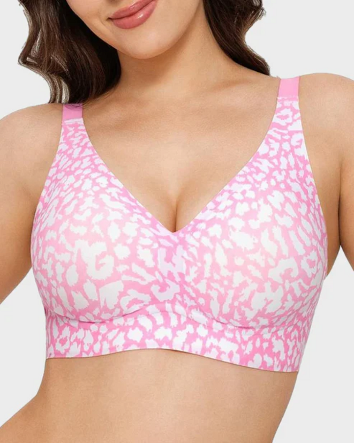 Draadloze luipaard V-hals contourbeha