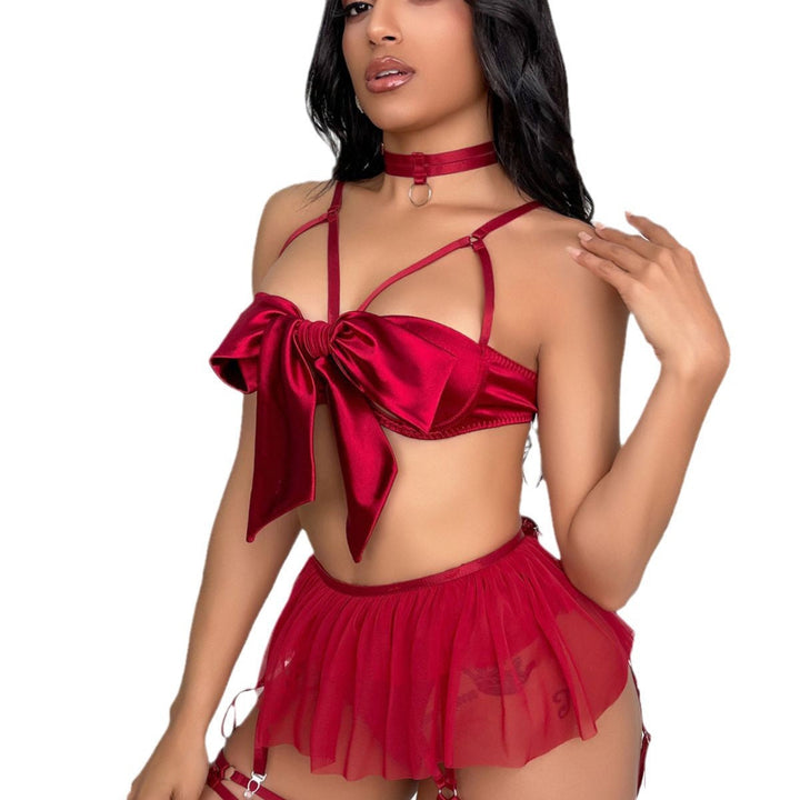 Mesh Sexy Lingerie for Women – Lace Temptation Uniform Set