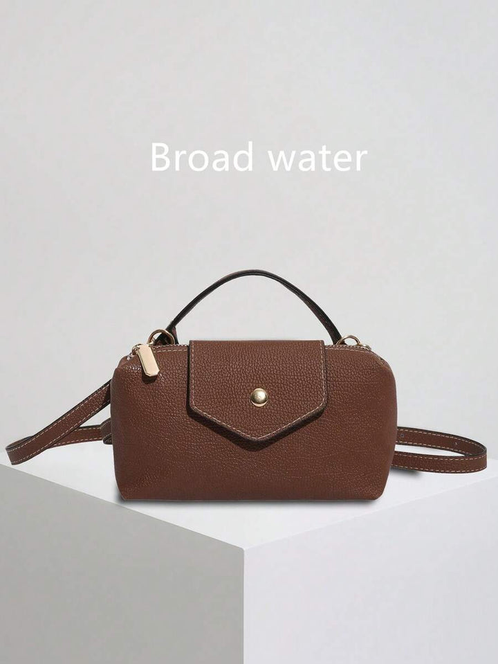Mini waterdichte nylon tas voor dames met contrasterende details