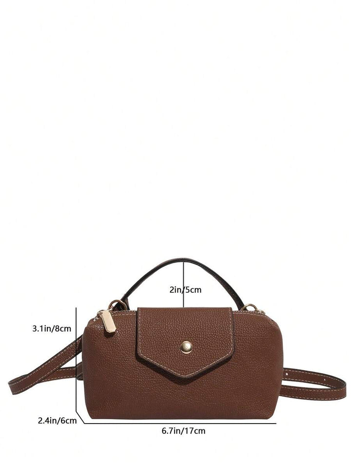 Mini waterdichte nylon tas voor dames met contrasterende details