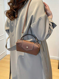 Mini waterdichte nylon tas voor dames met contrasterende details