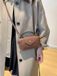 Mini waterdichte nylon tas voor dames met contrasterende details