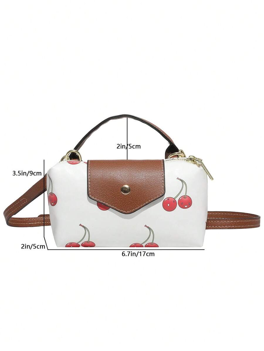 Mini waterdichte nylon tas voor dames met contrasterende details