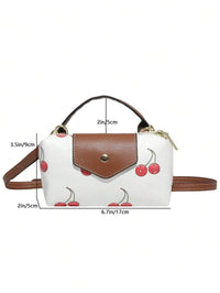 Mini waterdichte nylon tas voor dames met contrasterende details