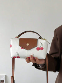 Mini waterdichte nylon tas voor dames met contrasterende details
