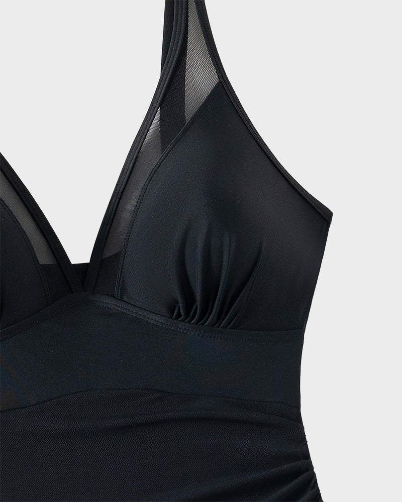 Afslankende Mesh Doorzichtige Sarong Wikkel Badpak