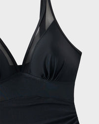 Afslankende Mesh Doorzichtige Sarong Wikkel Badpak