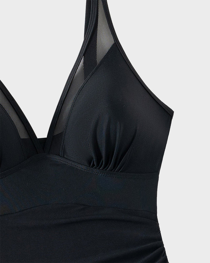 Afslankende Mesh Doorzichtige Sarong Wikkel Badpak