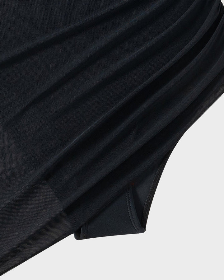 Afslankende Mesh Doorzichtige Sarong Wikkel Badpak