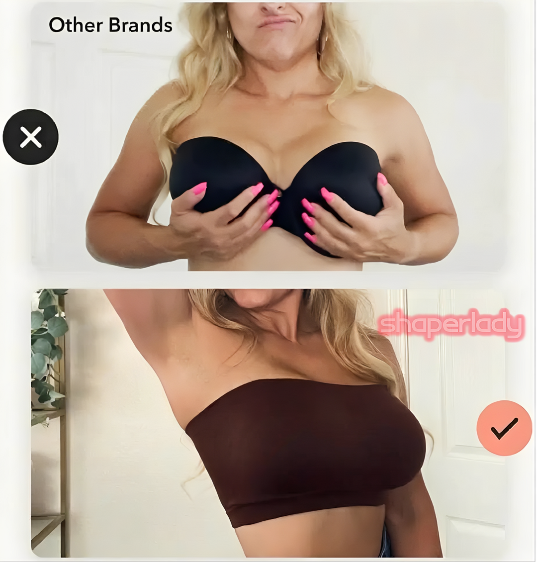 Draadloze Strapless Bandeau BH Antislip Verstelbare Bandjes Grote Maten