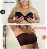 Draadloze Strapless Bandeau BH Antislip Verstelbare Bandjes Grote Maten